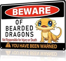 Bearded Dragon Decor Sign - 12  8'' Rust-Free .040 Aluminum Muliticolor
