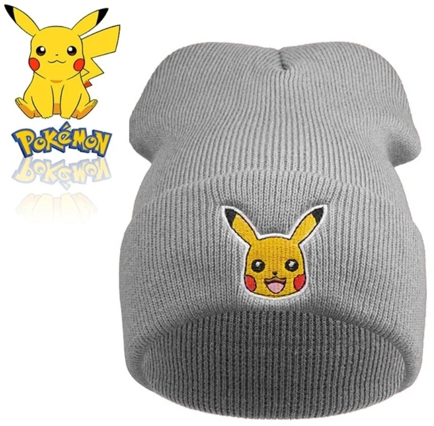Bonnet Pokémon Enfant Garçon – Tricoté Chaud, Doux & Officiel, Idéal Hiver & Cadeau Gamer