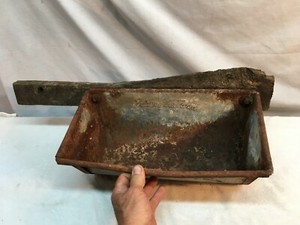 Vintage Pride of the Farm Galvanized Hog Trough Feeder Farm Planter Garden Art