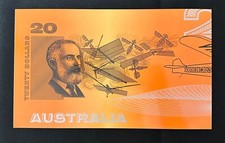 AUSTRALIA 1993 $20 RED VERTICAL FRASER COLE PAIR UNCUT FOLDER NOTES A , B 001377
