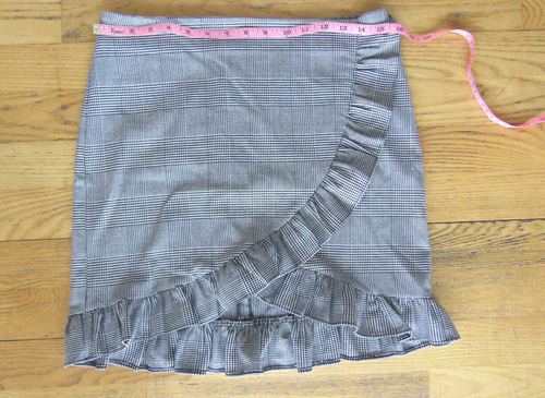 MANGO Black White Grey Mix Plaid Check Tweed Mini Skirt Frill Trim Size M - Picture 2 of 8