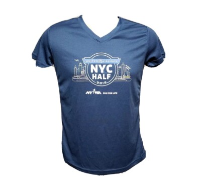 2015 United Airlines NYRR Run for Life NYC Half Womens Small Gray Jersey