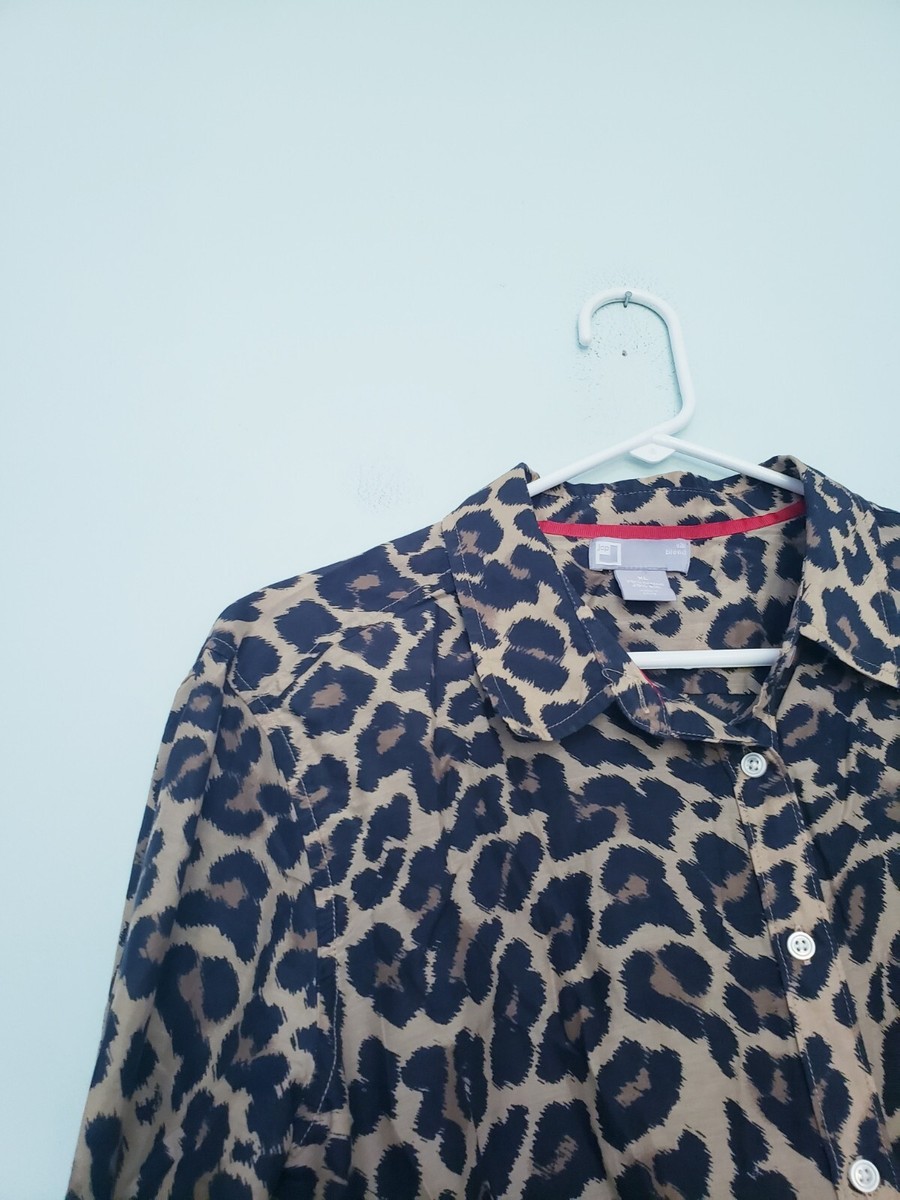 【新品】L'Appartement Leopard Print Blouse Leopard Leopard Printed Mesh Long Sleeve Blouse | GANNI US