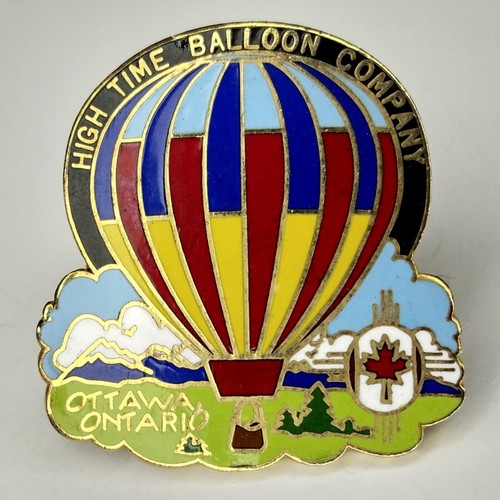 High Time Balloon Company Hot Air Balloon Lapel Pin - Ottawa Ontario Canada RARE