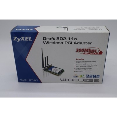 Zyxel NWD-370N Draft 802.11n 300Mbps Wireless PCI Adapter WiFi Card NIB