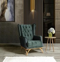 Sessel Design Couch Sofa Sitzer GrüN Textil Lounge Polster Luxus Sitz Relax