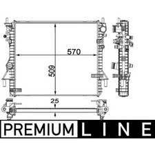 Kühler Motorkühlung MAHLE CR 1937 000P für Jaguar XK II F-Type