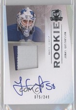 2009-10 Upper Deck The Cup Rookie 75/249 Jonas Gustavsson #122 Patch Auto 0c3