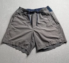 Birddogs Shorts Mens L Gray Navy Lined Gym Active Performance Athleisure