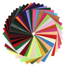 40 Pcs 6 x 6 Inches Craft Felt Fabric Sheets, Assorted Colors Non 6 6 Inches