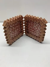 Vintage Prison Art Woven Cigarette Pack Folding Picture Frame