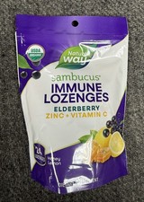 4 Bags Nature  s Way Sambucus Elderberry Zinc Vitamin C 24 Lozenges Each