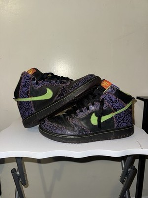 Nike Dunk High Premium SB Day Of The Dead 2009 Used Size 9.5 Rare