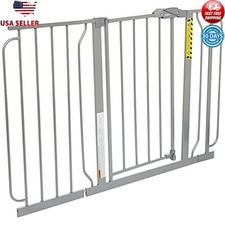 Extra Wide Baby Gate Adjustable Extensions Pressure Mount Durable Safety Lock US