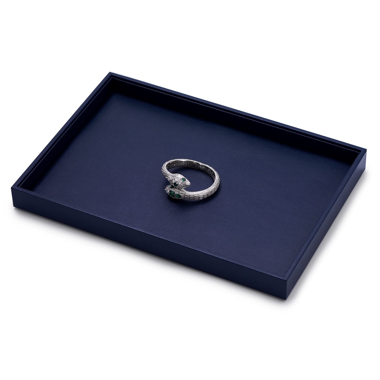 Oirlv Elegant Blue Jewelry Display Tray Stackable Jewelry Trays Jewelry Drawe...