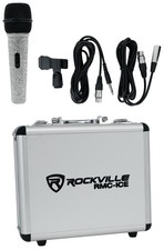 Rockville RMC-ICE Pro Diamond Vocal Microphone With Great Sound  Case  Cable