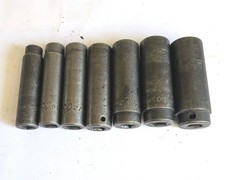 Set Of 7 Vintage Mac Tools Deep Impact Socket 6 Point Sae Set Xdp 38-34 Usa Set Of 7 Vintage Mac Tools Deep Impact Socket 6 Point Sae Set Xdp 38-34 Usa