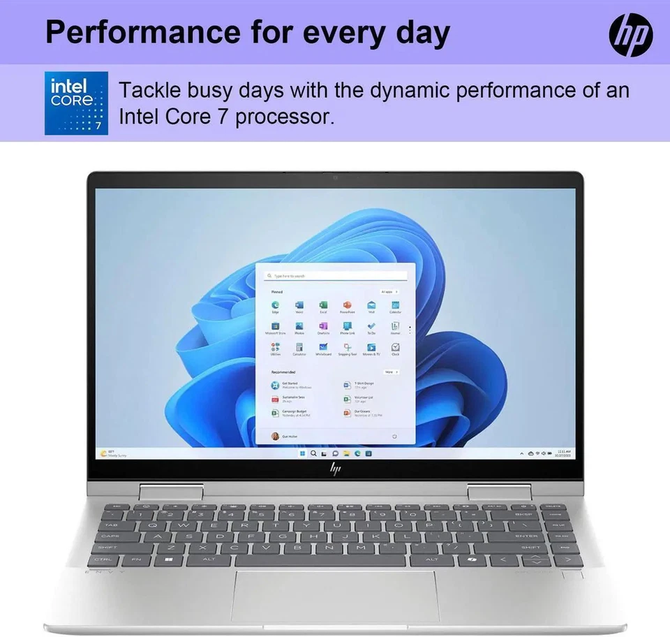 HP 14-es1023dx Envy x360 2-In-1 Touch Laptop 14" 512GB SSD 150U 16GB Win 11 - Image 3 of 4
