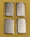 Lot of Four Engelhard 1 Troy Ounce Silver Bars - Each In Protective Sleeve