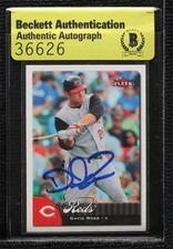 BAS 2007 Fleer David Ross #251 Authentic Auto ow6