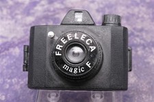 Freeleca Magic F Vintage Toy Camera No. 600 Black Plastic 127 Film Hong Kong
