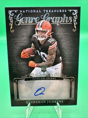 2025 National Treasures Quinshon Judkins Genre Graphs Auto /25 RC Browns 1/25