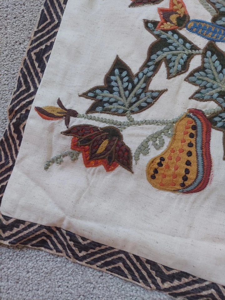 NEW Pottery Barn ~ OWL EMBROIDERED Cotton & Linen PILLOW COVER 20" - Image 3 of 4