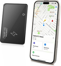 Wallet Tracker Card for Apple Find My, Ios Only Wireless Charging Rechargeable