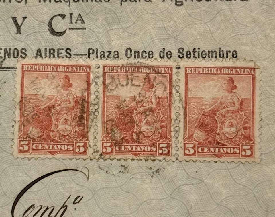 Argentina 1890 Buenos Aires Cubierta Comercial a R.E. Dietz Co. New York 5c Stri Foto 2 de 3