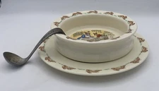 Royal Doulton Bunnykins Salad Plate and Cereal Bowl w/Milktop Spoon