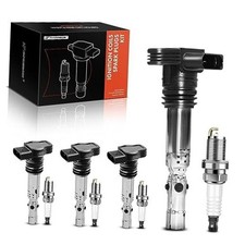 Set of 4 Ignition Coil Pack and Iridium Spark Plugs  Compatible with