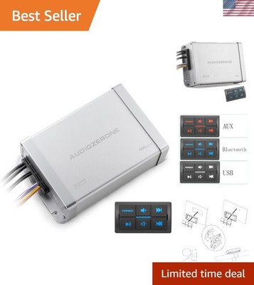 Marine Bluetooth Amplifier car Audio System Waterproof Multi-Function Remote ...