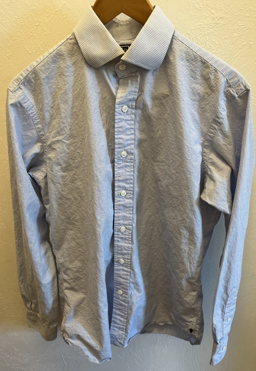 Button Down Shirt Polo Ralph Lauren Men’s L sz. 15 / 38 Cotton Checkered Regent-image