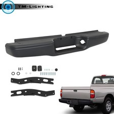 Replacement Steel Black Rear Step Bumper Suit For Toyota Tacoma 1995-2004 Truck