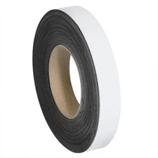 1" x 50' White Warehouse Labels, Magnetic Rolls (Single)