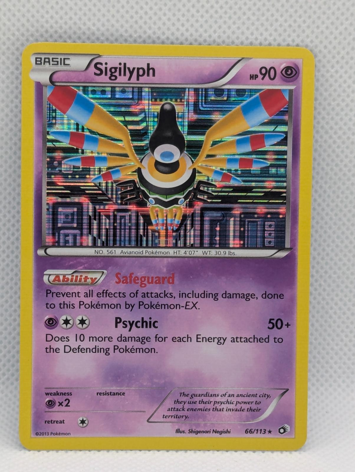 SIGILYPH 66/113 HOLO RARE LEGENDARY TREASURES POKEMON LIGHTLY PLAYED SIGILYPH