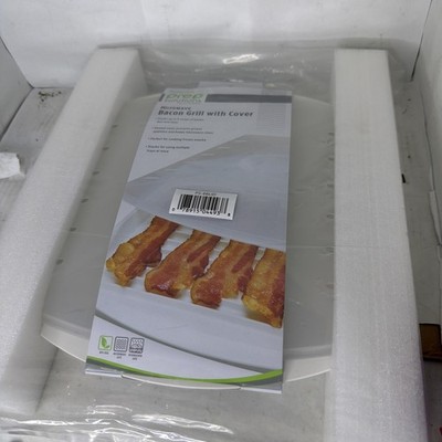 Miracle Ware Progressive Prep Solutions Microwave Bacon Grill & Cover New Sealed