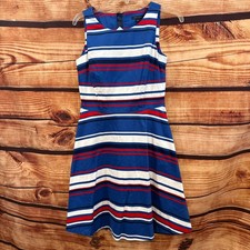 Tommy Hilfiger Red White Blue Fit n Flate Sleeveless Sundress Size 2 NWT