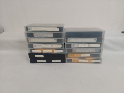 13 VHS Tapes Sold as Blanks Like Kodak TDK & BASF W/Hard Plastic Clamshell Cases