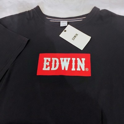 Edwin Japan Black Box Logo T Shirt Short Sleeve Mens XL Classic NEW NWT J