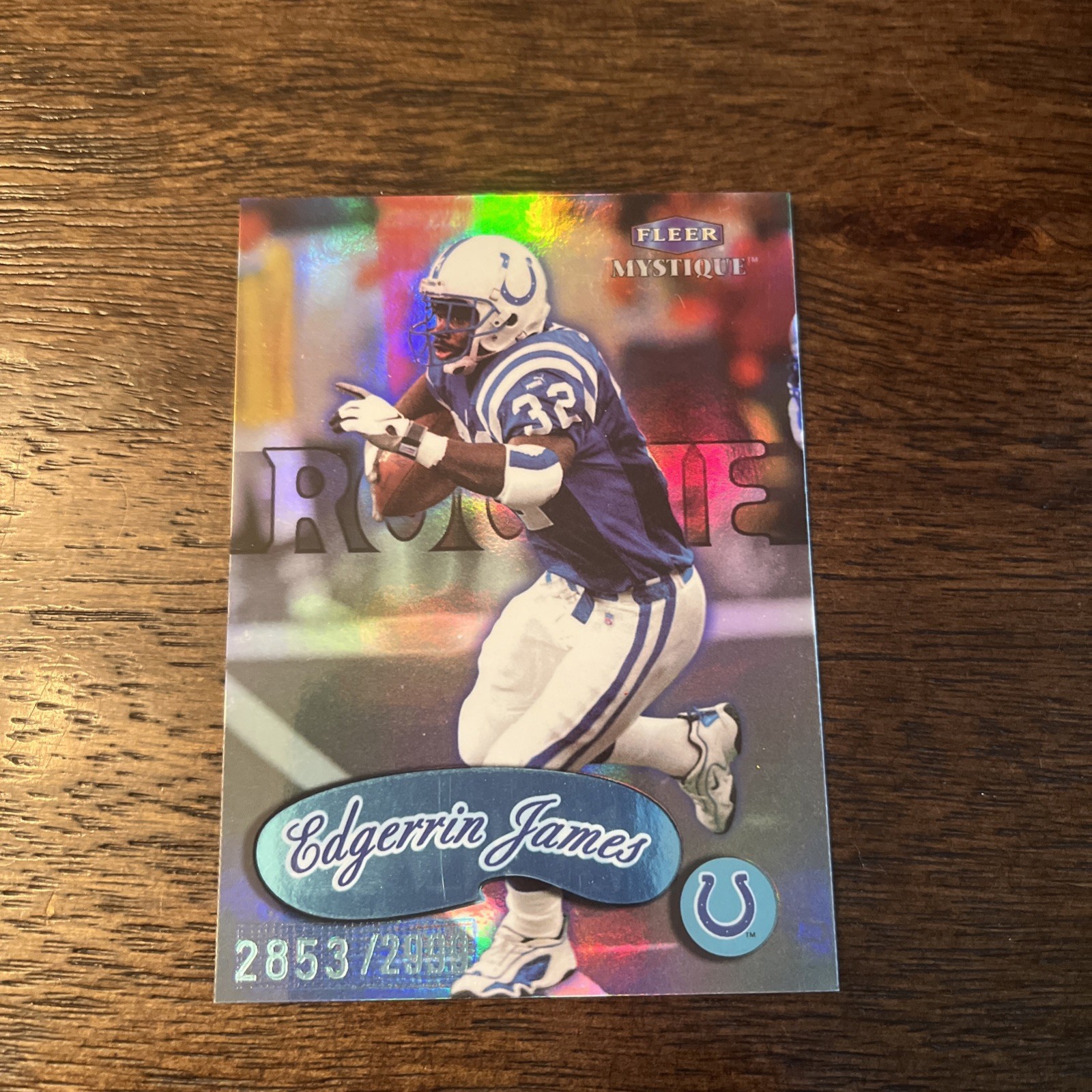 1999 Fleer Mystique - Rookie Edgerrin James #107 /2999 (RC) Colts NFL Football