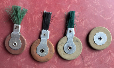 3 DIFFERENT VINTAGE WHEEL ERASERS, EMPIRE, VENUS, EBERHARD FABER & A EXTRA WHEEL