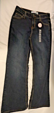 Faded Glory Stretch Flare Girls 16 R Poly Blend Blue NWT