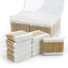 1000 Pointed Tip Cotton Swabs - Wooden Sticks for Makeup, Beauty, and Crafts