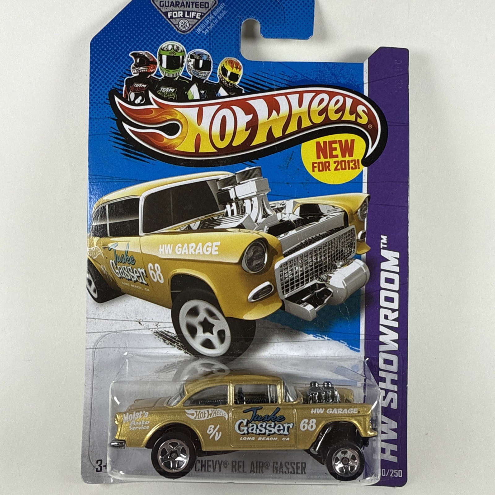 2013 Hot Wheels Gold '55 Chevy Bel Air Gasser HW Showroom 190/250 HC39