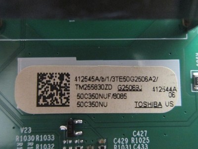 Toshiba 50C350NU Main Board 412545 (RSAG7.820.13684/ROH) | eBay