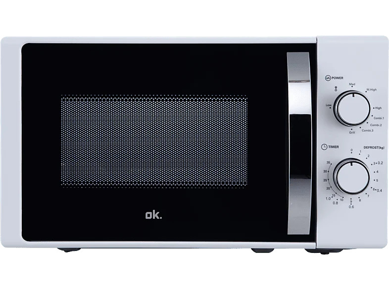 MediaMarkt Ok Microondas Con Grill, Omwg 2024-3 W, Potencia 700W, 5 Niveles De Potencia, 20 L, Blanco - Imagen 2