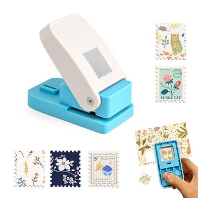 Postage Stamp Punch, 1 x 0.8 Inch Stamp Puncher for Crafting, Rectangular Sta...