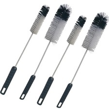 Bottle Brushes Thin Long Handle X 4, Utility Skinny Wire Cleaner Set Big Smal...