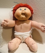 Cabbage Patch Kids 1989 Red Looped Hair, Green Eyes, Flushed Cheeks, Baby Teeth